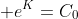 \displaystyle e^{K}=C_0