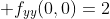 \displaystyle f_{yy}(0,0)=2