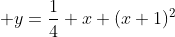 \displaystyle y=\frac{1}{4} x (x+1)^2