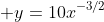 \displaystyle y=10x^{-3/2}