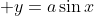 \displaystyle y=a\sin{x}