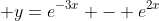 \displaystyle y=e^{-3x} - e^{2x}