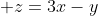 \displaystyle z=3x-y