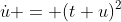 \dot{u} = (t+u)^2