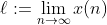 \ell:=\lim_{n\to\infty}x(n)