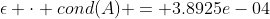 \epsilon \cdot cond(A) = 3.8925e-04