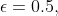 \epsilon=0.5,