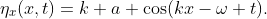 \eta_{x}(x,t)=k a \cos(kx-\omega t).