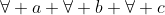 \forall a \forall b \forall c~(a+b)c = ac + bc