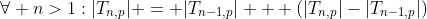 \forall n>1:|T_{n,p}| = |T_{n-1,p}| + (|T_{n,p}|-|T_{n-1,p}|)
