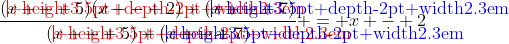 \frac{(\rlap{\color{red}\vrule height3.5pt depth-2pt width2.3em}x + 5)(x - 2) (\rlap{\color{blue}\vrule height3.5pt depth-2pt width2.3em}x + 7)}{(\rlap{\color{red}\vrule height3.5pt depth-2pt width2.3em}x + 5) (\rlap{\color{blue}\vrule height3.5pt depth-2pt width2.3em}x + 7)} = x - 2