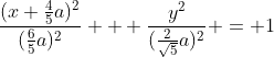 \frac{(x+\frac45a)^2}{(\frac65a)^2} + \frac{y^2}{(\frac2{\sqrt5}a)^2} = 1