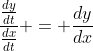 \frac{\frac{dy}{dt}}{\frac{dx}{dt}} = \frac{dy}{dx}