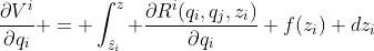 \frac{\partial{V^i}}{\partial{q_i}} = \int_{\hat{z}_i}^{z} \frac{\partial{R^i(q_i,q_j,z_i)}}{\partial{q_i}} f(z_i) dz_i