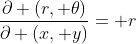 \frac{\partial (r, \theta)}{\partial (x, y)}= r