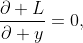 \frac{\partial L}{\partial y}=0,