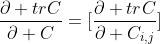 \frac{\partial trC}{\partial C}=[\frac{\partial trC}{\partial C_{i,j}}]