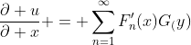 \frac{\partial u}{\partial x} = \sum_{n=1}^{\infty}F_n'(x)G_(y)