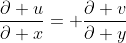 \frac{\partial u}{\partial x}= \frac{\partial v}{\partial y}