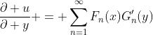 \frac{\partial u}{\partial y} = \sum_{n=1}^{\infty}F_n(x)G_n'(y)