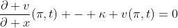 \frac{\partial v}{\partial x}(\pi,t) - \kappa v(\pi,t)=0
