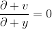 \frac{\partial v}{\partial y}=0