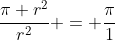 \frac{\pi r^2}{r^2} = \frac{\pi}{1}