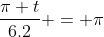 \frac{\pi t}{6.2} = \pi