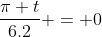\frac{\pi t}{6.2} = 0