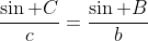 \frac{\sin C}{c}=\frac{\sin B}{b}