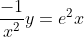 \frac{-1}{x^2}y=e^2x
