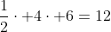\frac{1}{2}\cdot 4\cdot 6=12