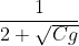 \frac{1}{2 \sqrt{Cg}}~ln \left ( \frac{v \sqrt{C} - \sqrt{g}}{v \sqrt{C} + \sqrt{g}} \right ) = t