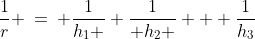 \displaystyle \text{Prove that: }\;\frac{1}{r} \:=\: \frac{1}{h_1 }+\frac{1}{ h_2 } + \frac{1}{h_3}