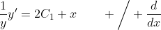 \frac{1}{y}y'=2C_1 x\qquad \bigg/ \frac{d}{dx}