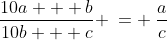 \frac{10a + b}{10b + c} \:= \:\frac{a}{c}