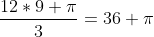 \frac{12*9 \pi}{3}=36 \pi