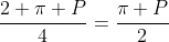 \frac{2 \pi P}{4}=\frac{\pi P}{2}