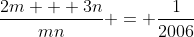\frac{2m + 3n}{mn} = \frac{1}{2006}