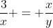 \frac{3}{x} = \frac{x}{y}