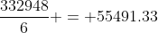 \frac{332948}{6} = 55491.33