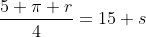 \frac{5 \pi r}{4}=15 s