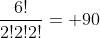 \frac{6!}{2!2!2!}= 90