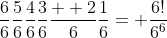 \frac{6}{6}\frac{5}{6}\frac{4}{6}\frac{3}{6}\frac{  2}{6}\frac{1}{6}= \frac{6!}{6^6}
