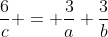 \frac{6}{c} = \frac{3}{a}+\frac{3}{b}