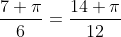 \frac{7 \pi}{6}=\frac{14 \pi}{12}