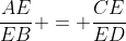 \frac{AE}{EB} = \frac{CE}{ED}