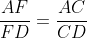 \frac{AF}{FD}=\frac{AC}{CD}