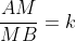 \frac{AM}{MB}=k