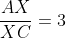 \frac{AX}{XC}=3